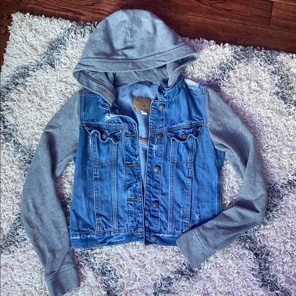 hollister jean hoodie